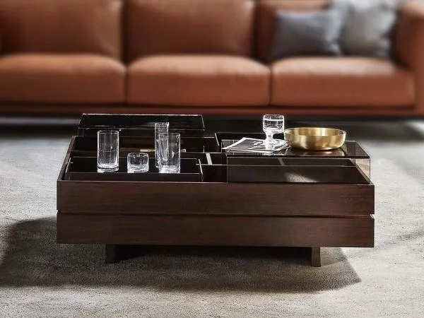 Germain glass side table