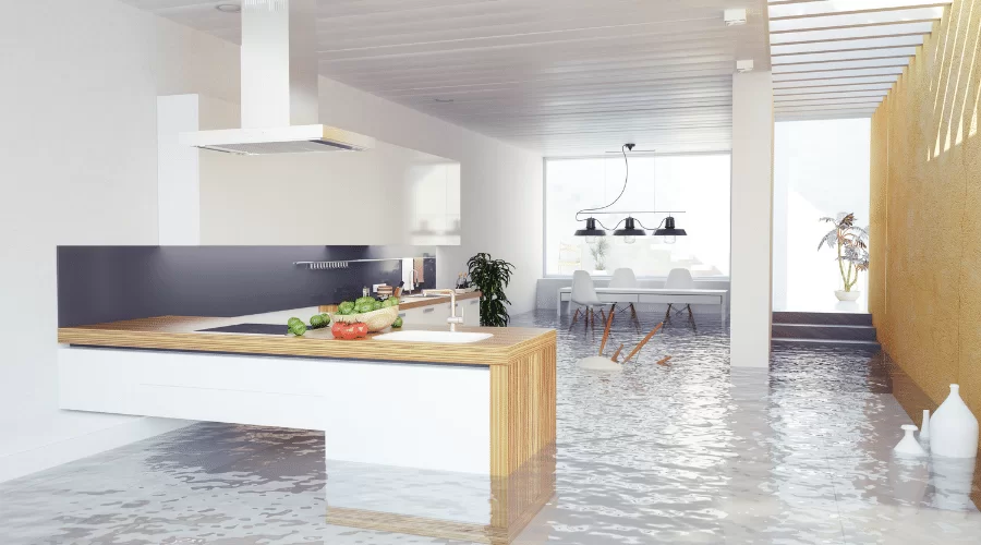 flooded kitchen