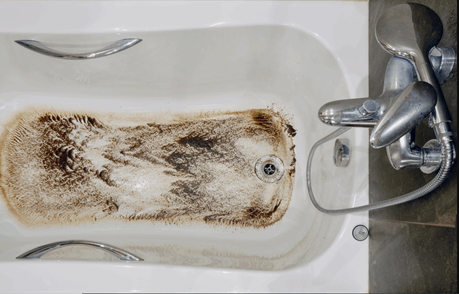 Water Backing Up in Tub