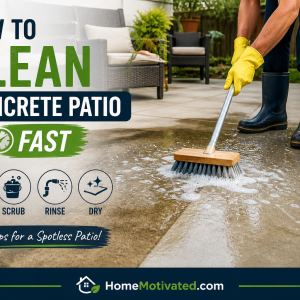 how to clean concrete patio