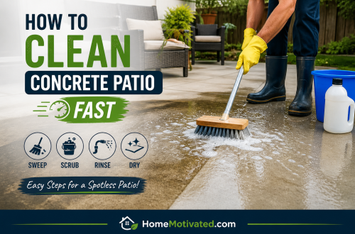how to clean concrete patio